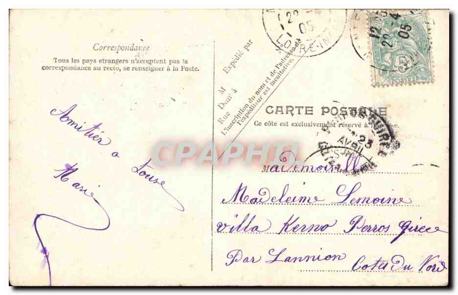 CPA Fantaisie Enfant Joyeuses Paques Easter — Rückseite