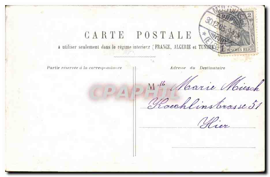 CPA Fantaisie Femme Bonne annee — Verso