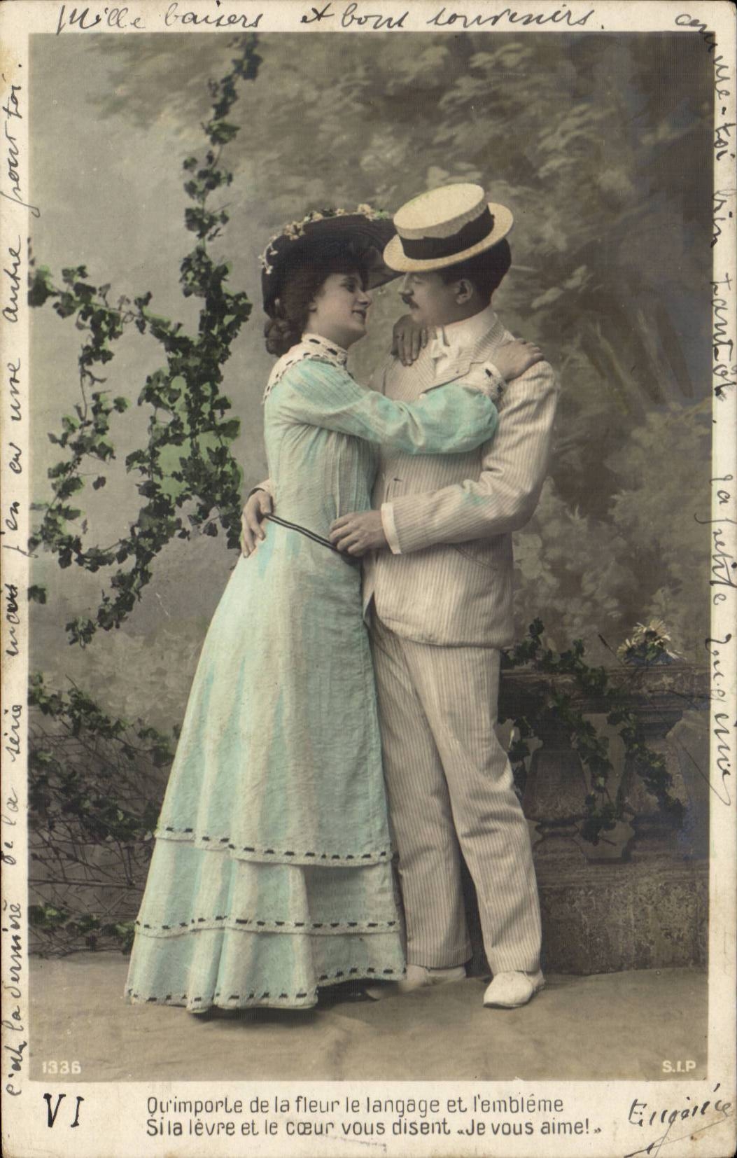 Couple enlacé — S.I.P. n° VI 1336 — Éditeur Eugénie