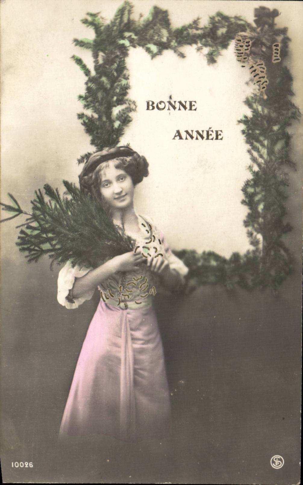 CPA Fantaisie Femme Bonne annee