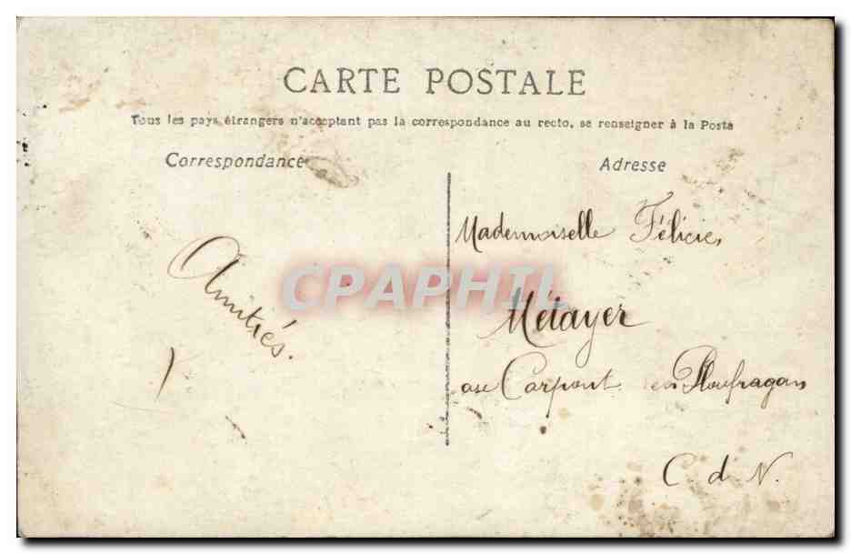 CPA Fantaisie Homme Heureux anniversaire — Rückseite