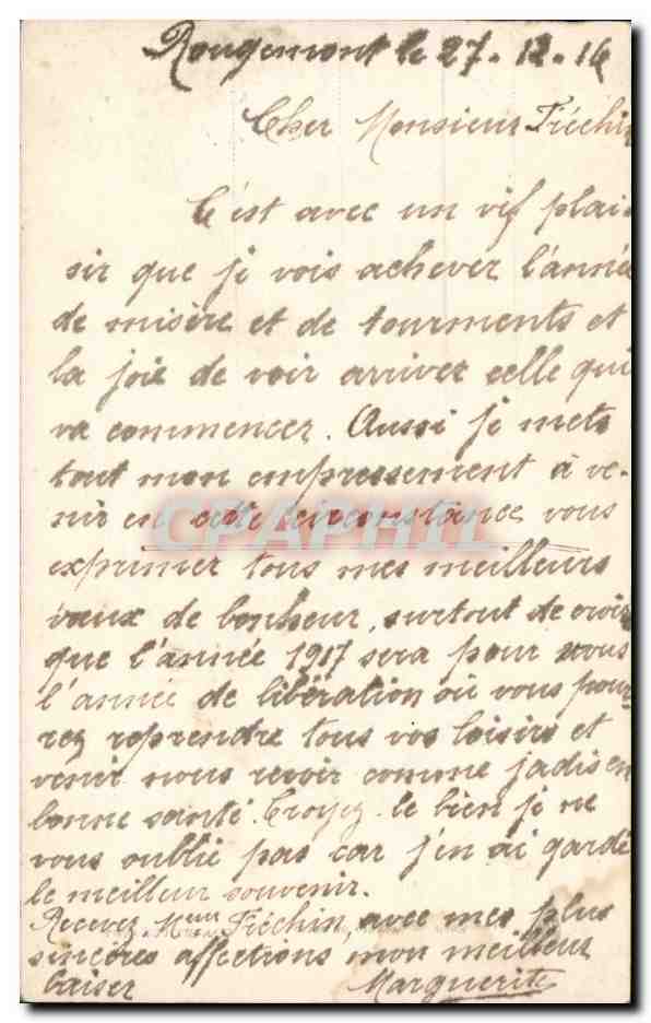 CPA Fantaisie Femme Bonne annee — Verso