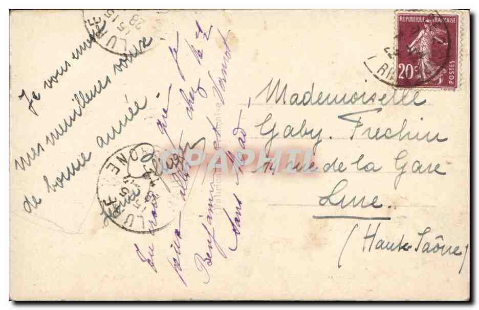 CPA Fantaisie Enfant Bonne annee — Rückseite