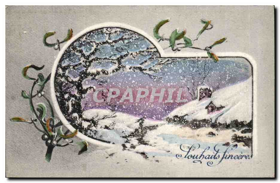 CPA Fantaisie Souhaits sinceres