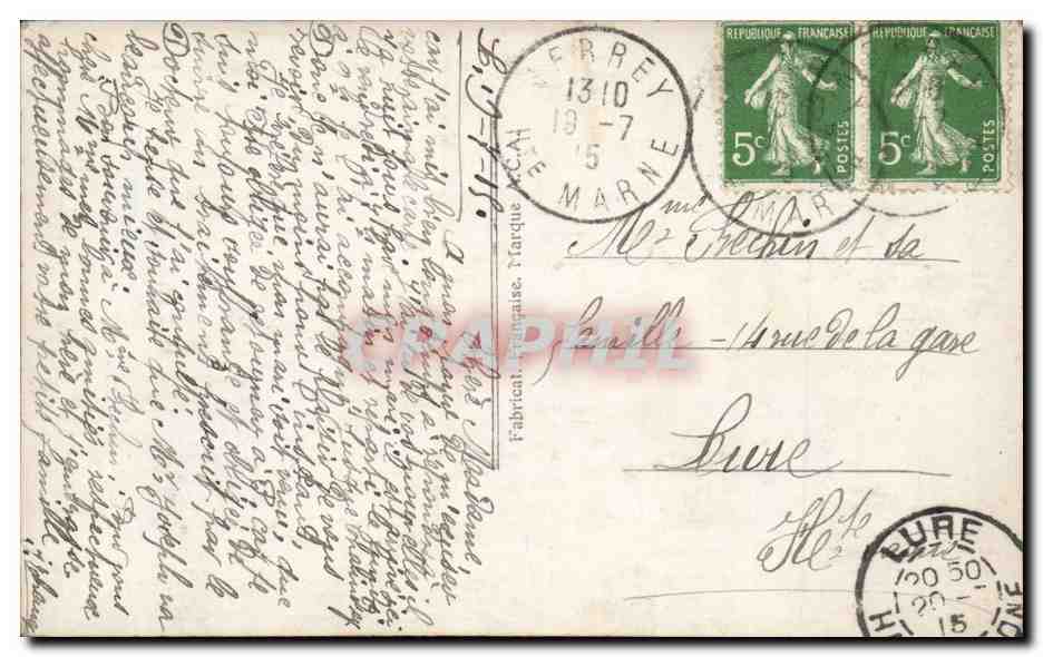 CPA Fantaisie Fleurs — Rückseite