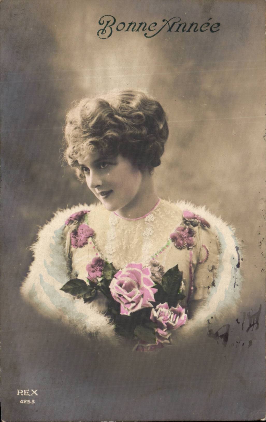 CPA Fantaisie Femme Bonne annee