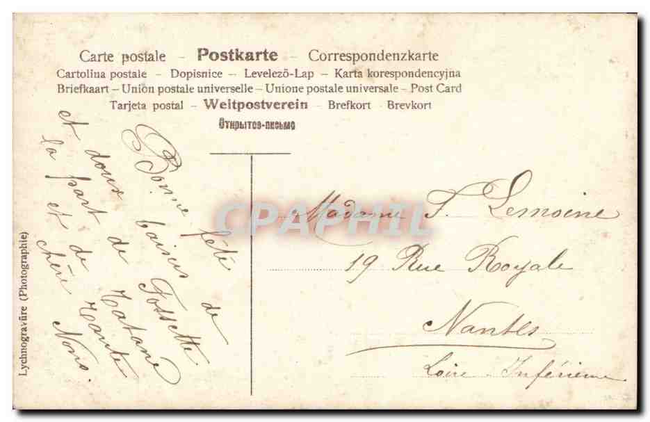 CPA Fantaisie Enfant — Rückseite