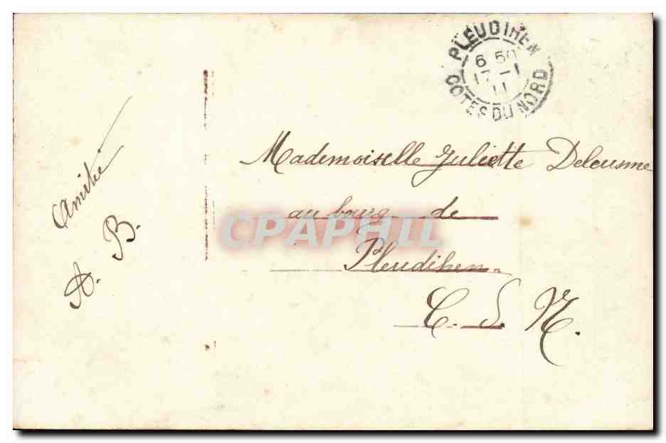 CPA Fantaisie Enfant Mille bons baisers — Rückseite