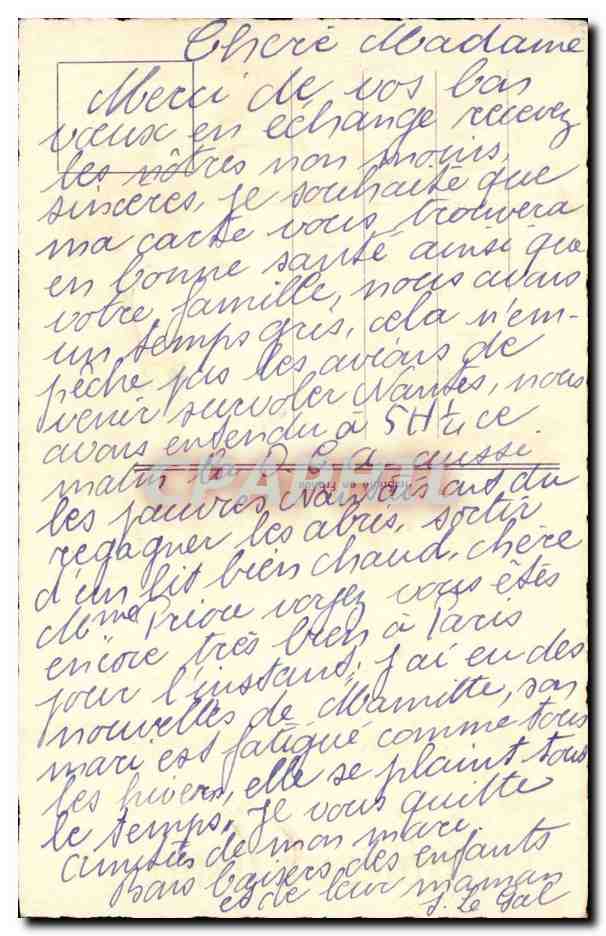 CPA Fantaisie Bonne annee — Rückseite