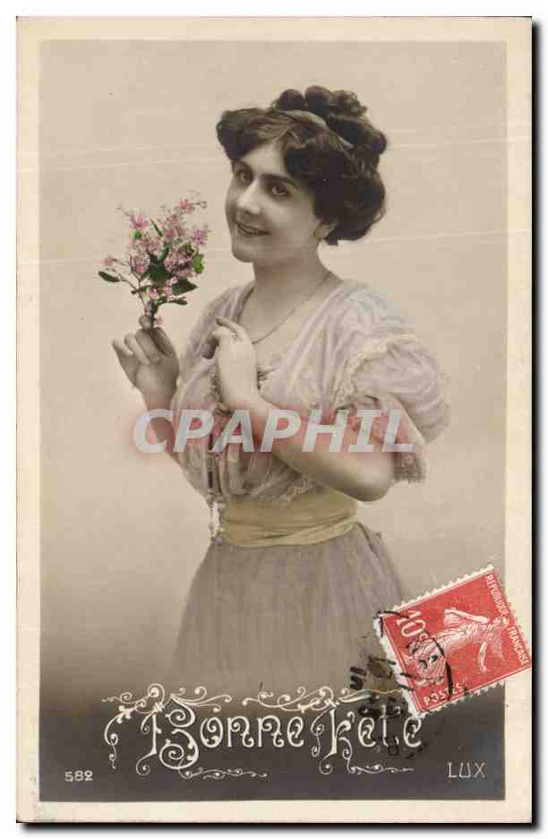 Frau mit Blumenbouquet — Bonne Kete — Verlag LUX, Nr. 582