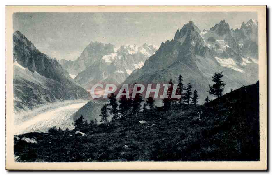 Chamonix — Mer de glace — Vue de la Flégère — G. Tairraz, phot.édit. Chamonix-Mont-Blanc