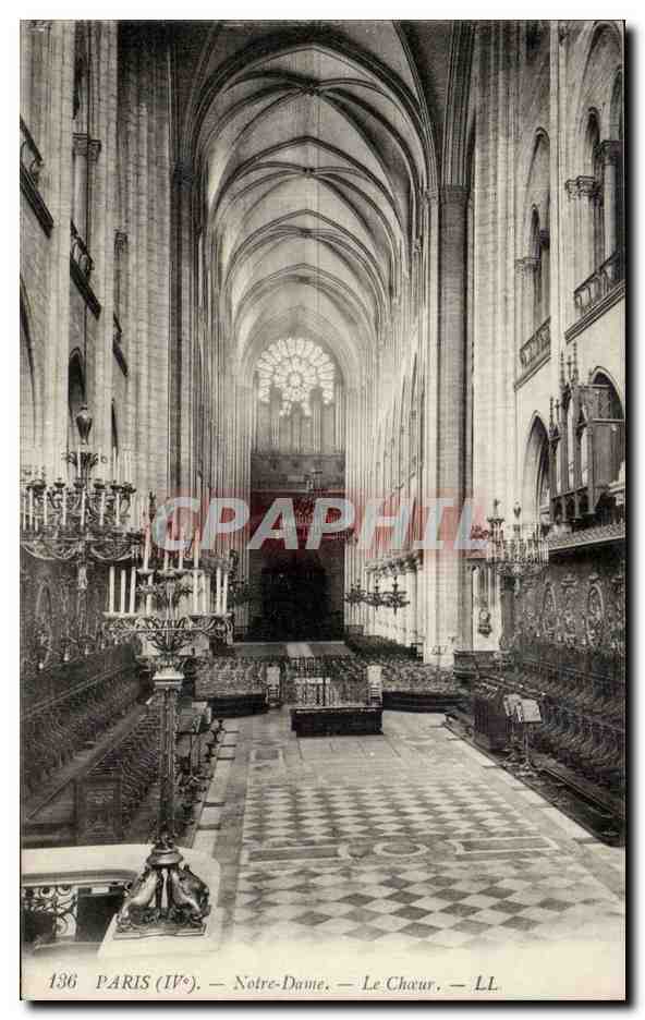 Paris - 4 - Notre Dame Le Choeur - CPA 