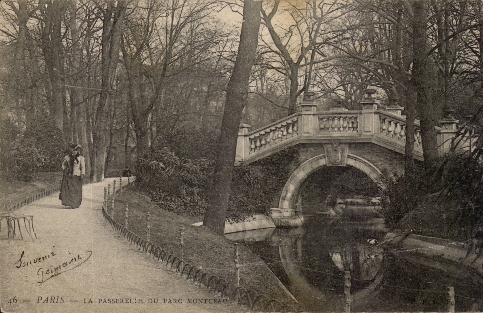 Paris - 8 - Parc Monceau - la Passerelle - - CPA 