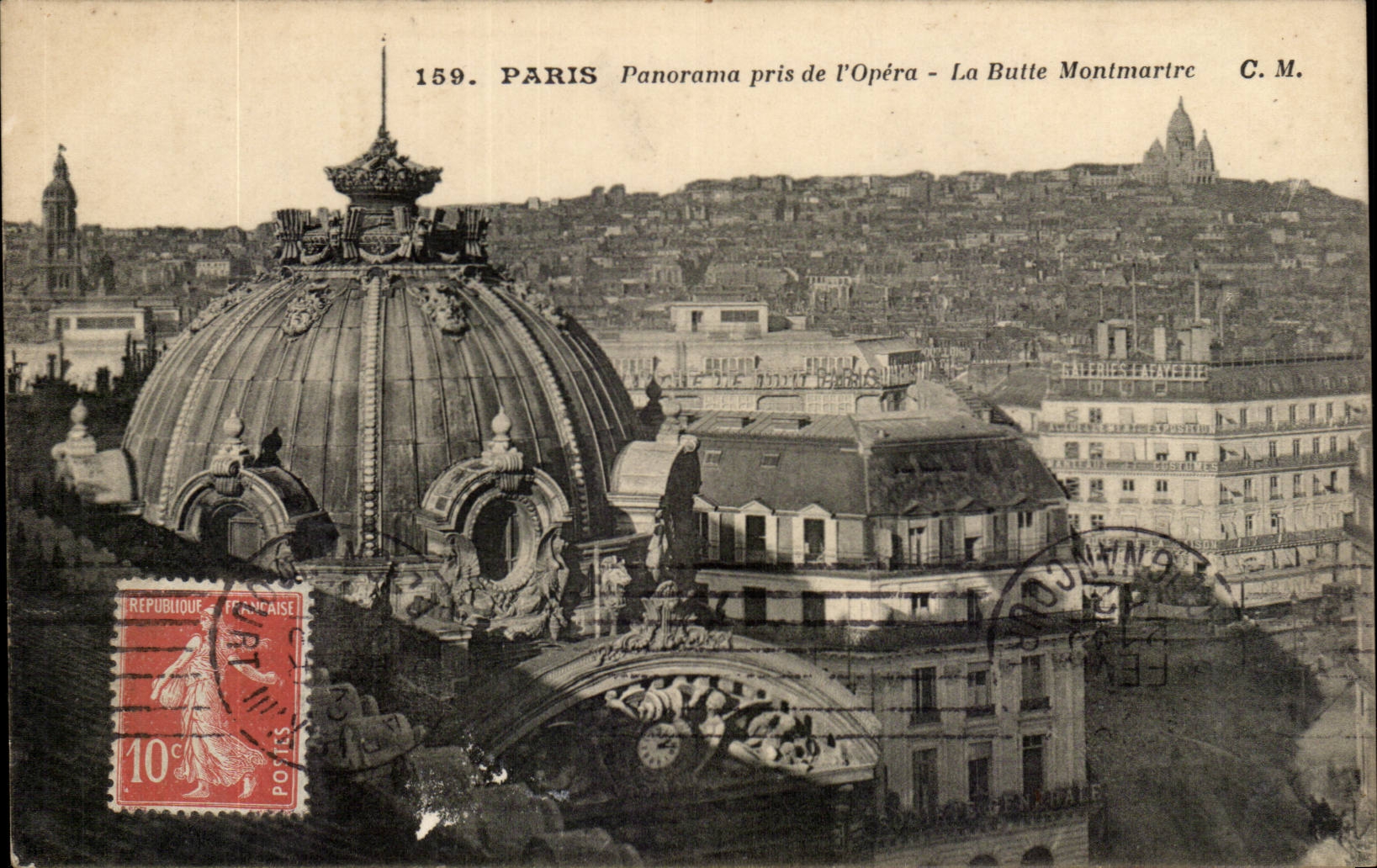Paris - 9 - Panorama pris de l'Opera - CPA 