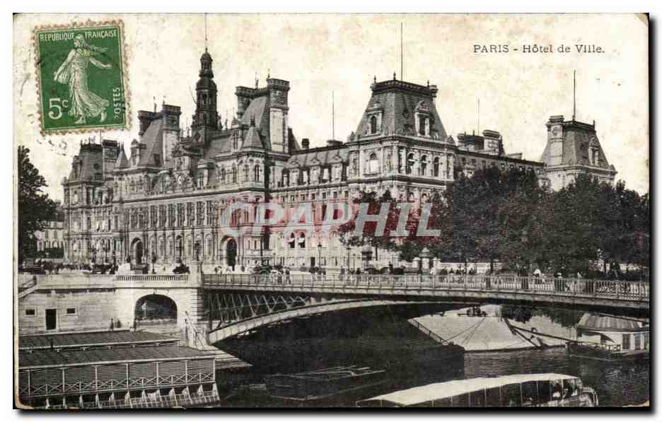 Paris - 4 - Hotel de Ville - CPA 