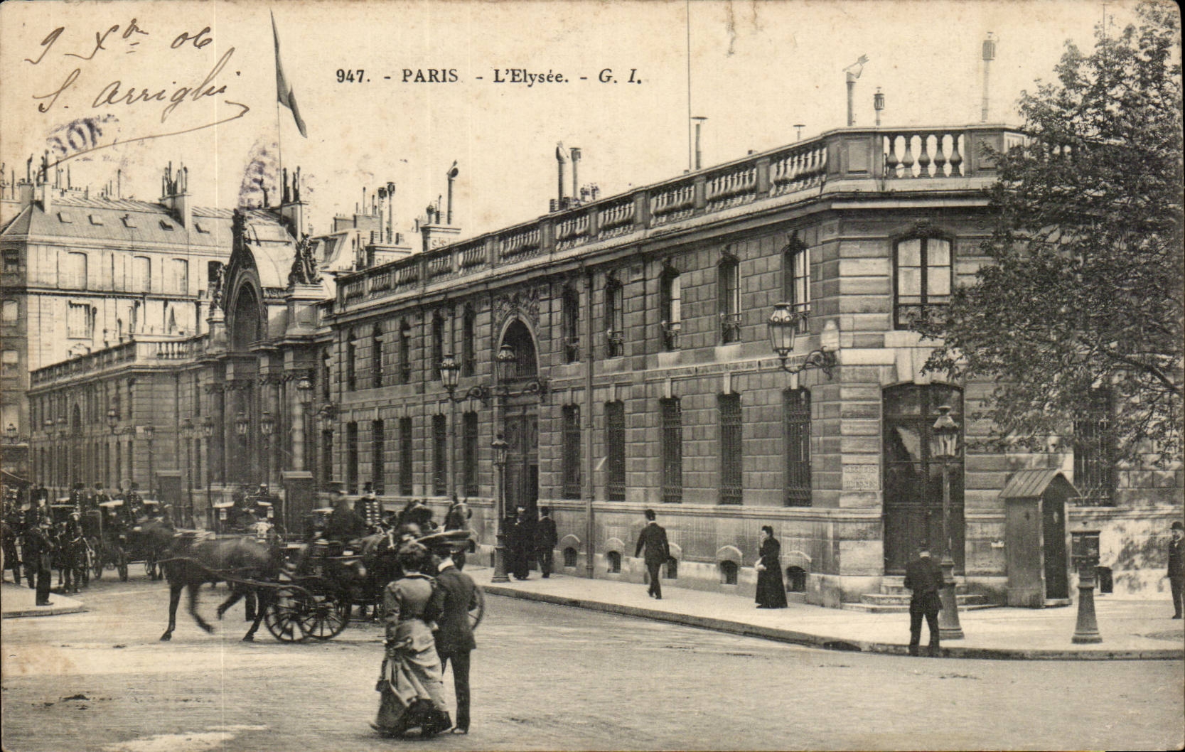 Paris - 8 - L'Eysee - cheval - horse - CPA 