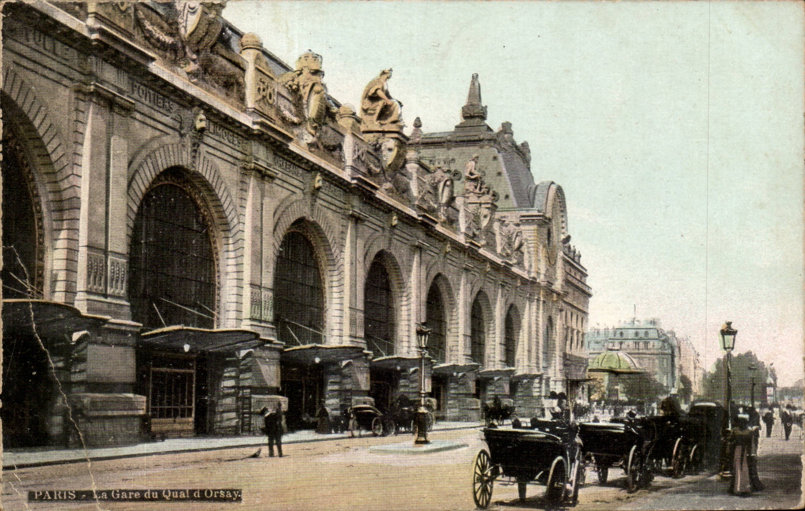 Paris - 7 - La Gare du Quai d'Orsay - cheval - horse - CPA 