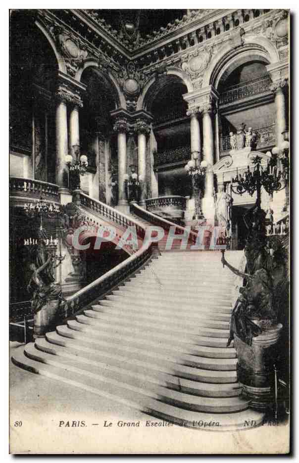 Paris - 9 - Le Grand Escalier de l'Opera - CPA 