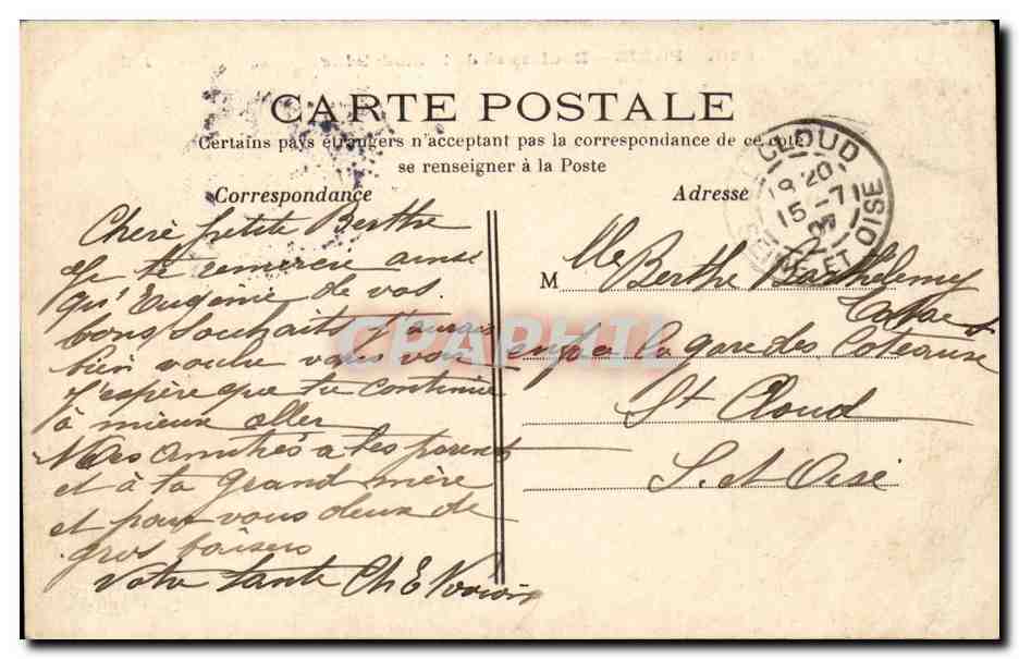 Paris - 8 - Boulevard de la Madeleine - CPA  — Verso