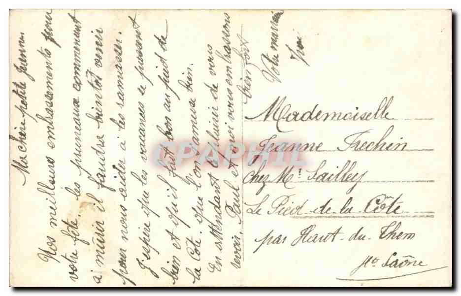 Fleurs - Beautiful Flowers - Pensee - Pansies Bonne Fete - Cozy Cottage - CPA  — Rückseite
