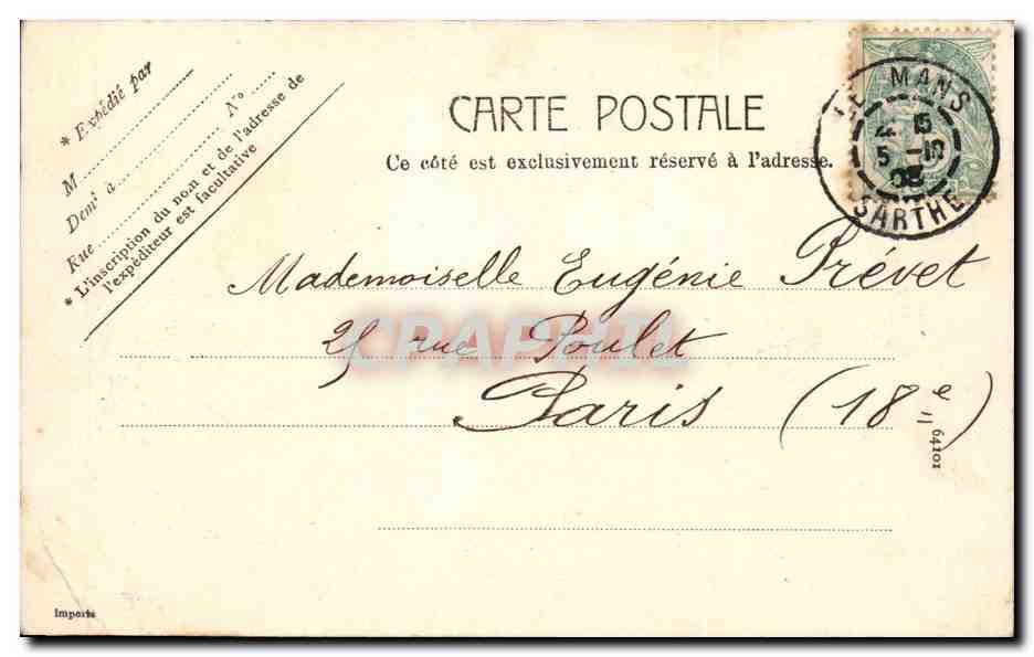 Fantaisie - Femme - Woman in interestin costume - CPA  — Verso