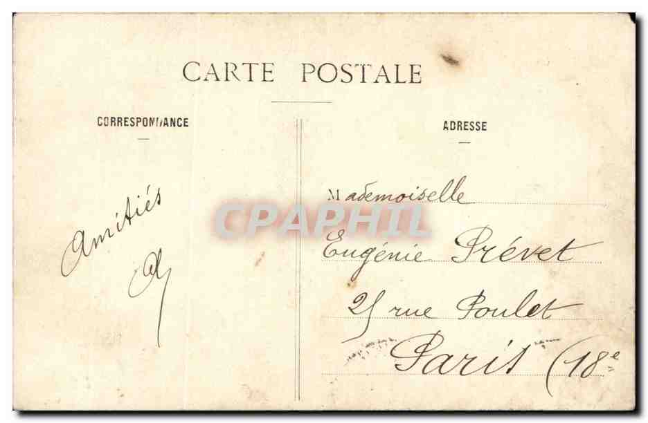 Fantaisie - Femme - Woman reading with serious expression - CPA  — Verso