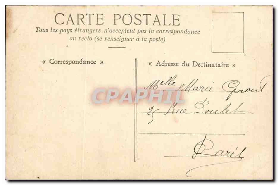 Fantaisie - Femme - Bergere et troupeau - mouton - sleepy shepardess with her flock - CPA  — Rückseite