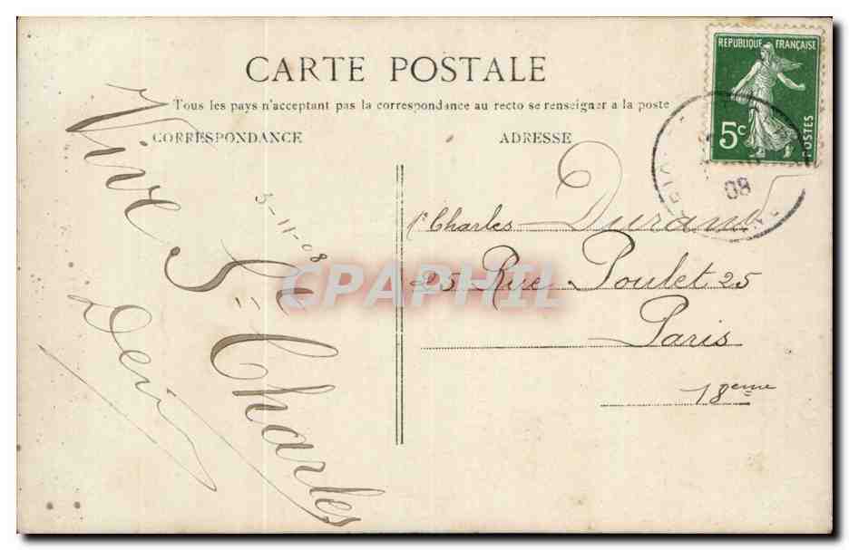 Fantaisie - Enfants - Darling Little Girl CPA  — Rückseite