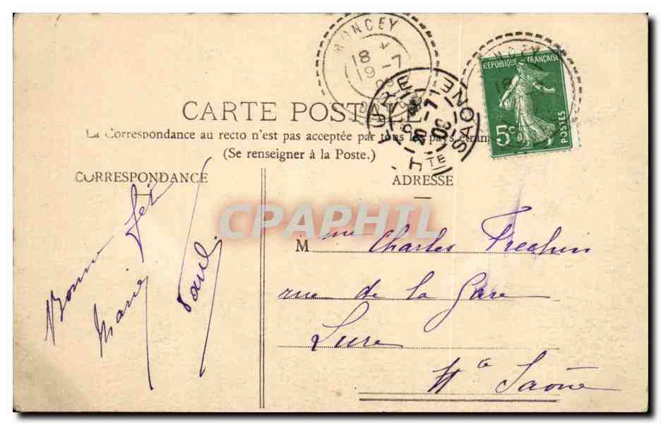 Fantaisie - Enfant - Sweet Little Girl CPA  — Rückseite