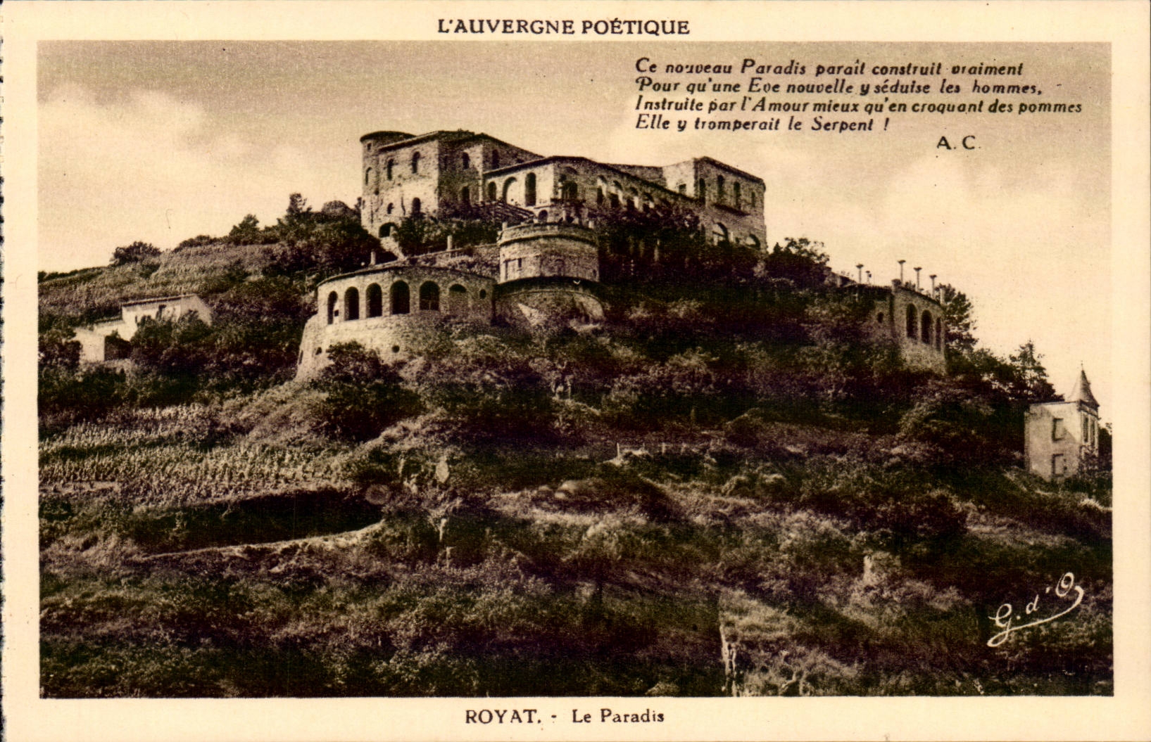 Royat - Le Paradis — L'Auvergne Poétique — J. Goutefanges, édit. (P.-de-D.)
