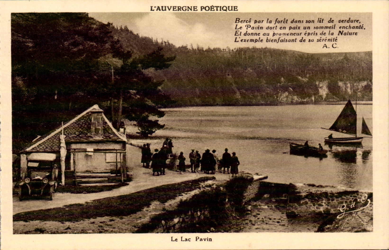 Le Lac Pavin — L'Auvergne Poétique — G. d'O.
