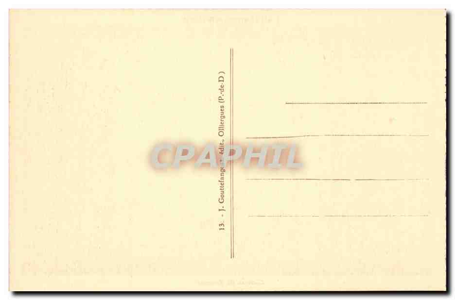 Château de Tournœil — L'Auvergne Poétique — J. Gouttefange (P.-dc. D.) — Verso
