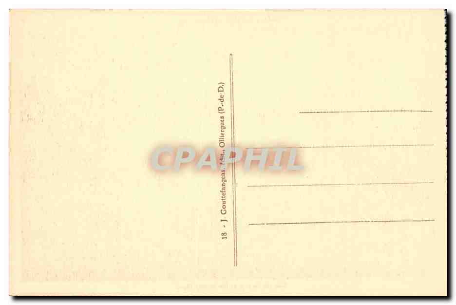 Lac de Guéry et les Monts-Dore — L'Auvergne Poétique — J. Goutefangeas — Verso