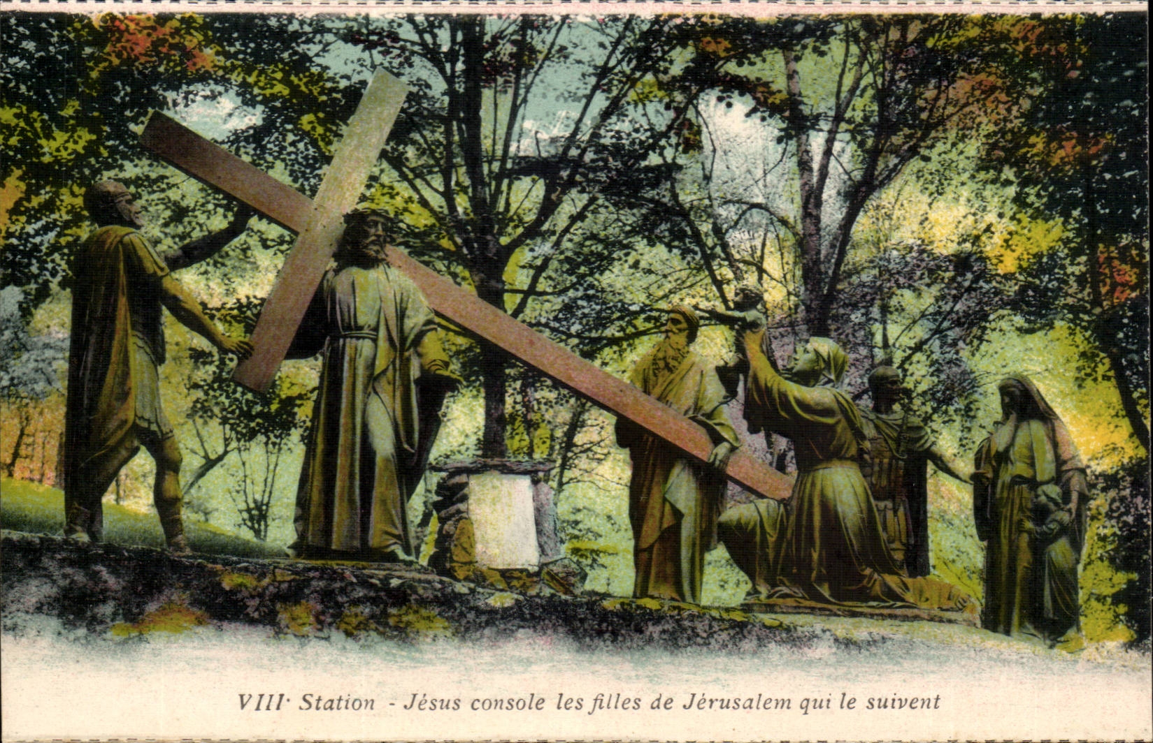 Religion - VIII - Jesus console les filles de Jerusalem qui le suivent - CPA 