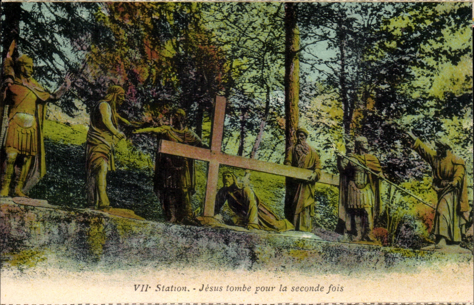 Religion - VII - Jesus tombe pour la seconde fois - CPA 