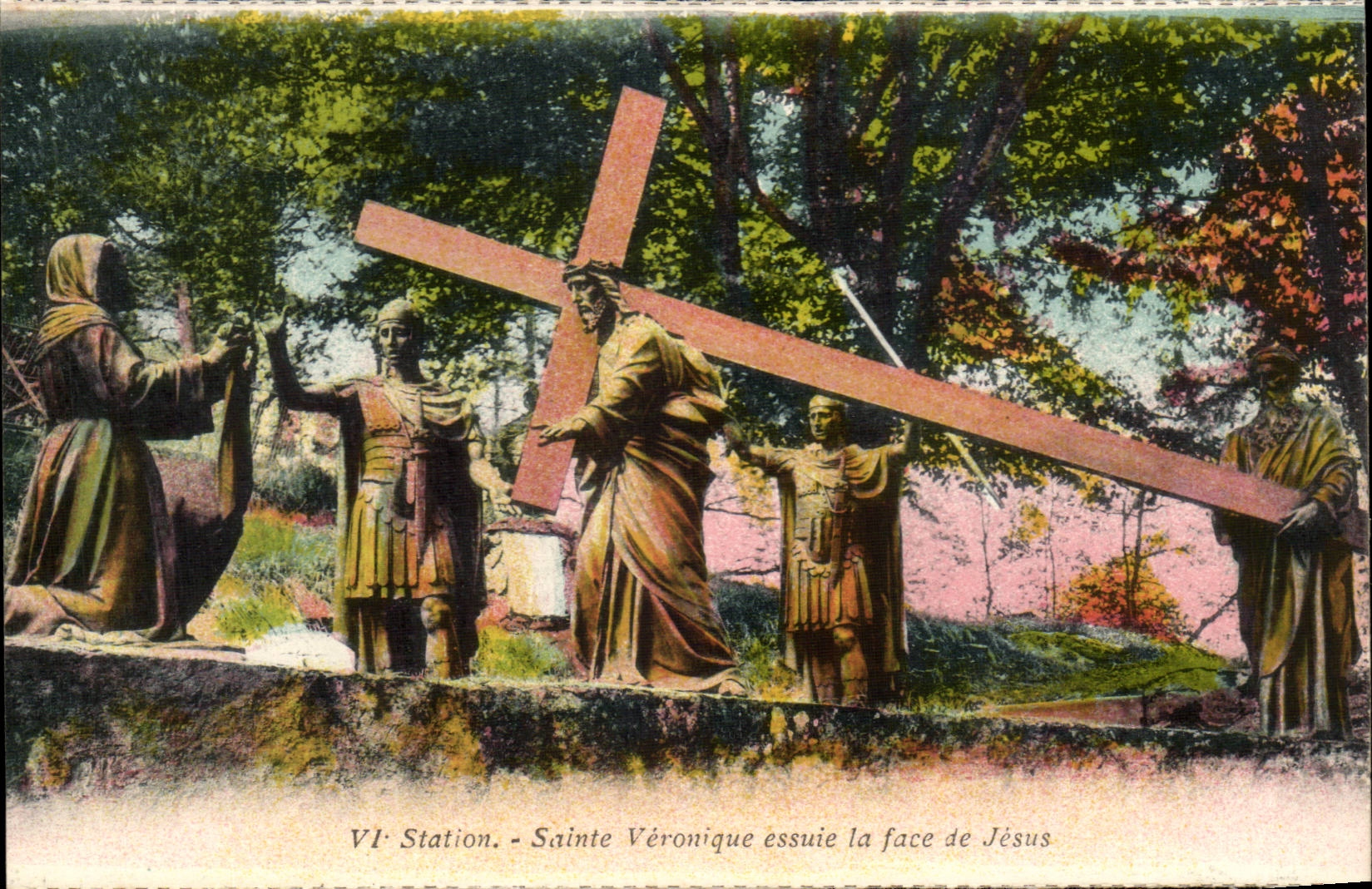 Religion - VI - Sainte Veronique essuie la face de Jesus - CPA 