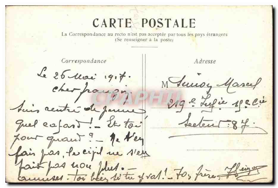 Paris - 7 - Les Invalides - CPA  — Rückseite