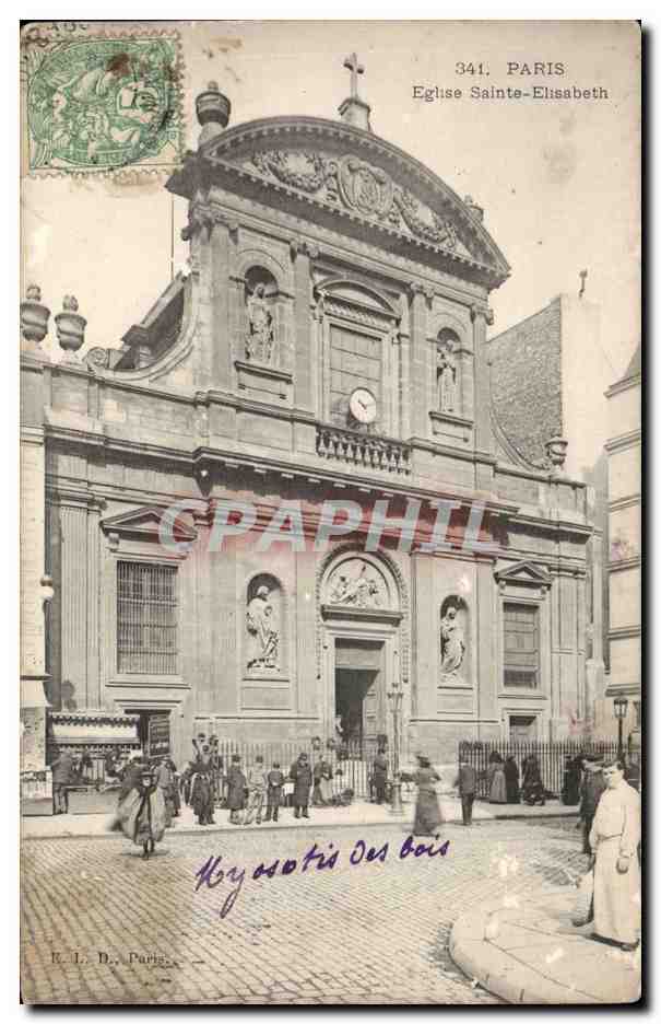 Paris - 3 - Eglise Saint Elisabeth - CPA 