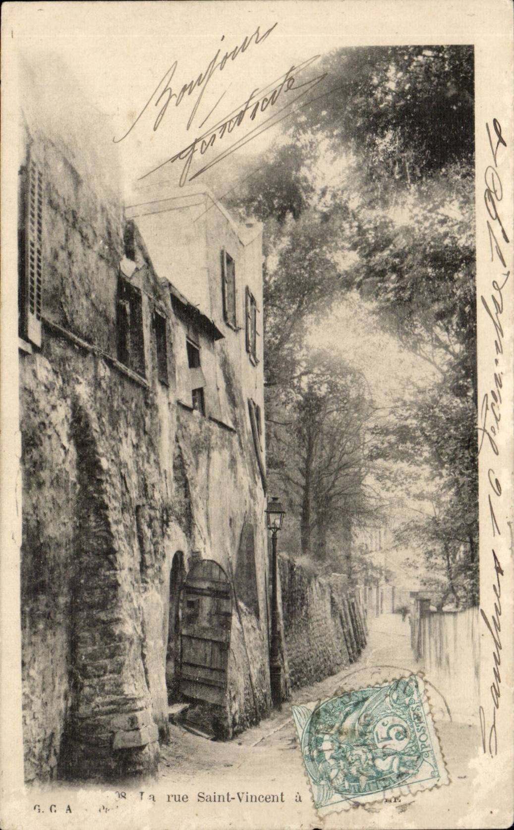 Paris - 18 - rue Saint Vincent - CPA 