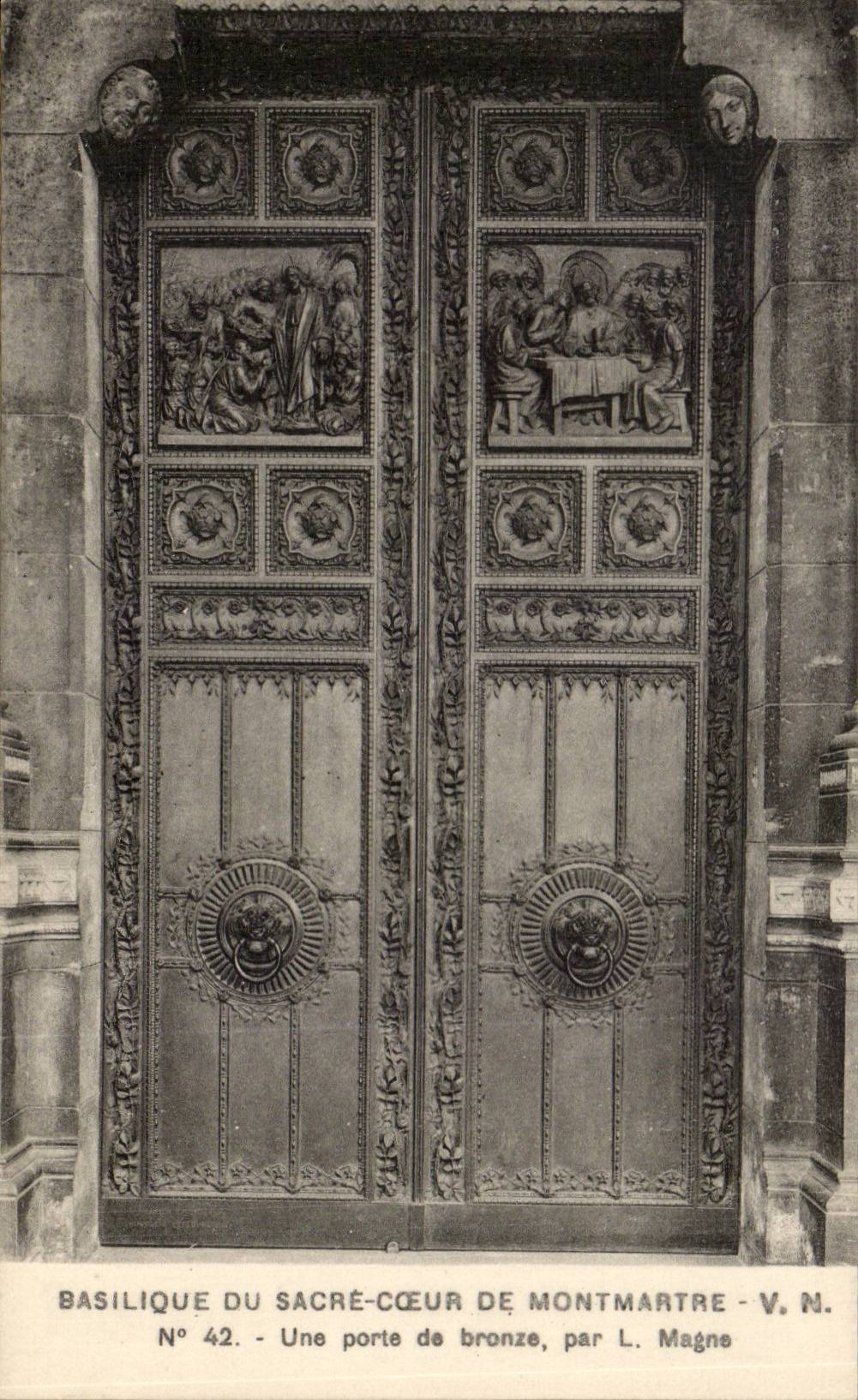 Paris - 15 - Basilique du Sacre Coeur - Une Porte de Bronze - CPA 