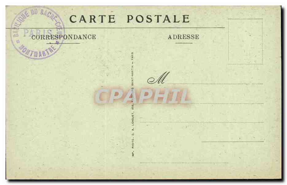 Paris - 15 - Basilique du Sacre Coeur - Le Maitre Autel - CPA  — Rückseite