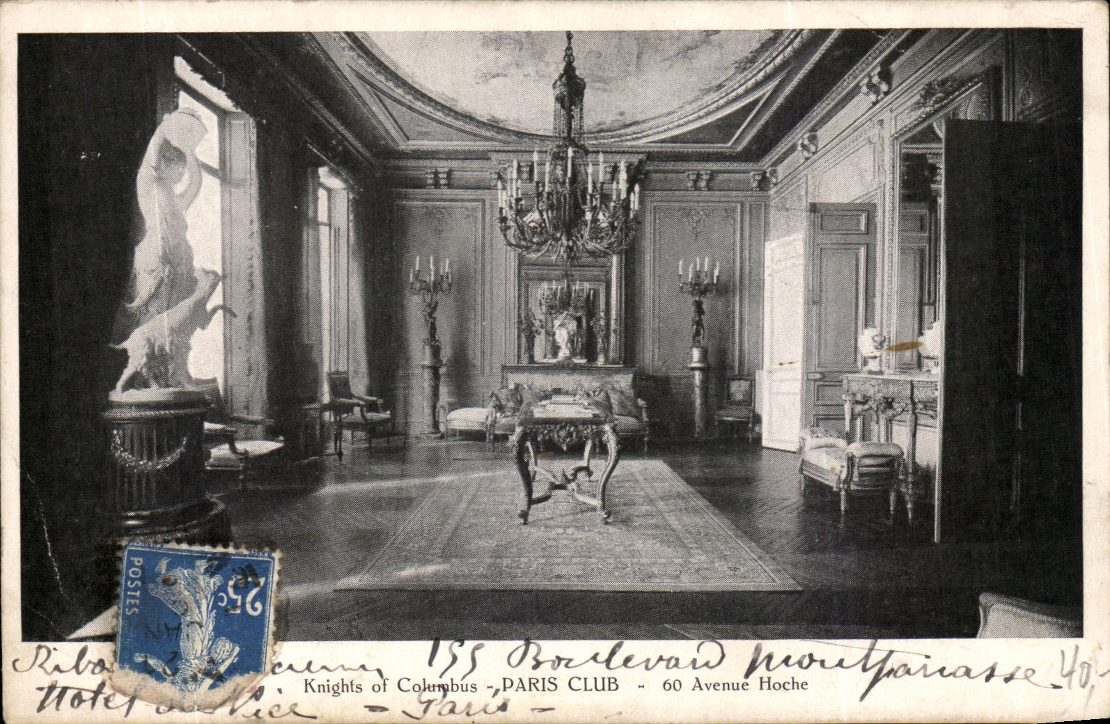 Paris - 8 - 60 Avenue Hoche - Paris Club - Knights of Colombus - CPA 
