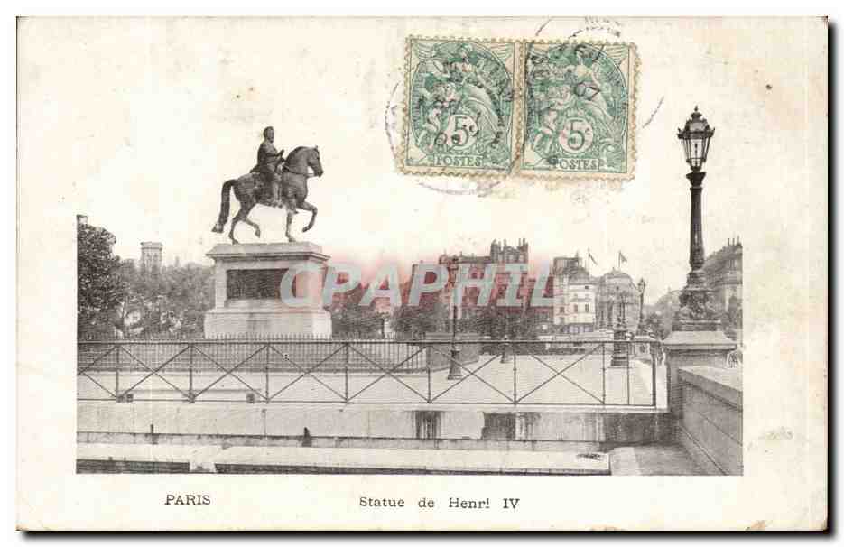 Paris - 1 - Statue de Henri IV - CPA 
