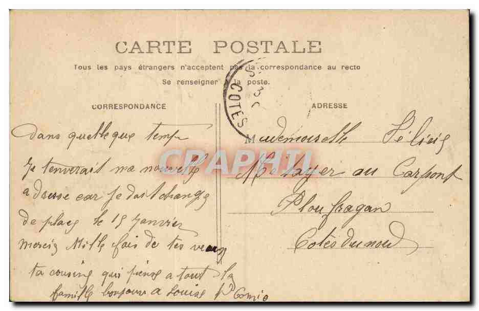 Paris - 1 - Statue de Henri IV - CPA  — Verso
