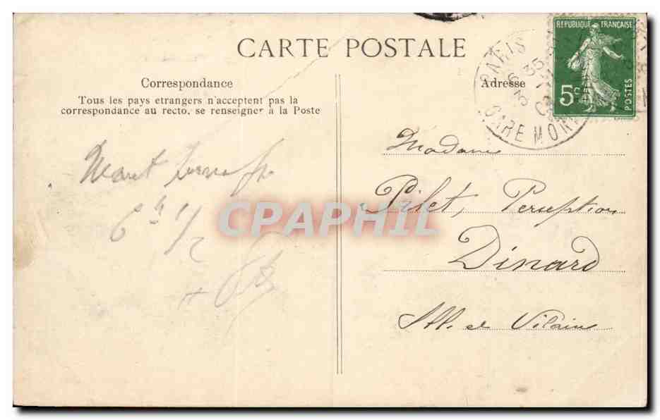 Paris - 8 - Palais de l'Elysee - CPA  — Rückseite