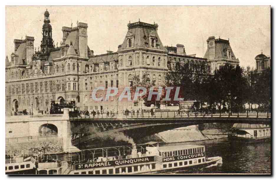 Paris - 4 - L'Hotel de Ville - St Raphael Quinquina - CPA 