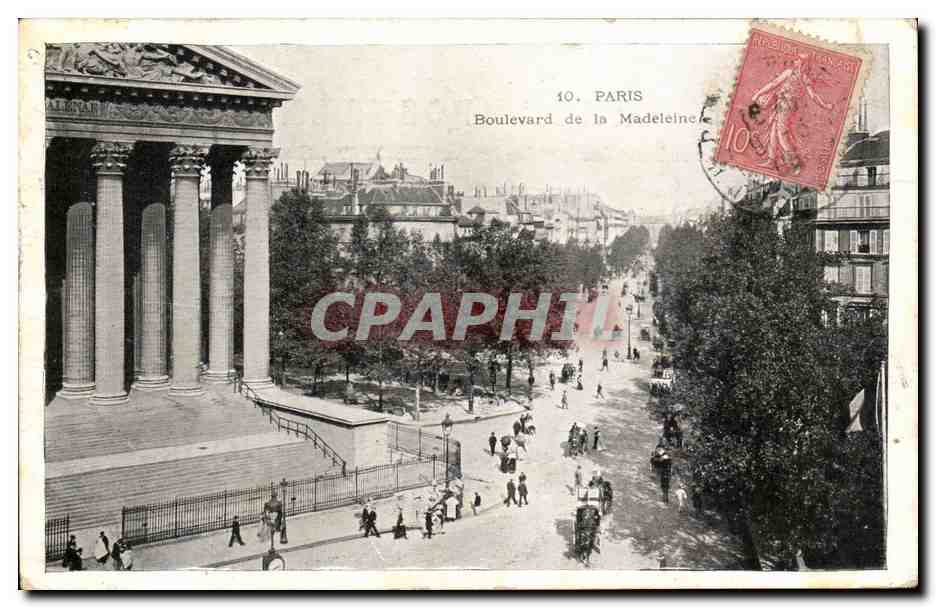 Paris - 8 - Boulevard de la Madeleine CPA 