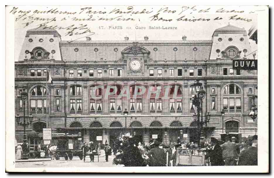 Paris - 8 - Gare Saint Lazare CPA 