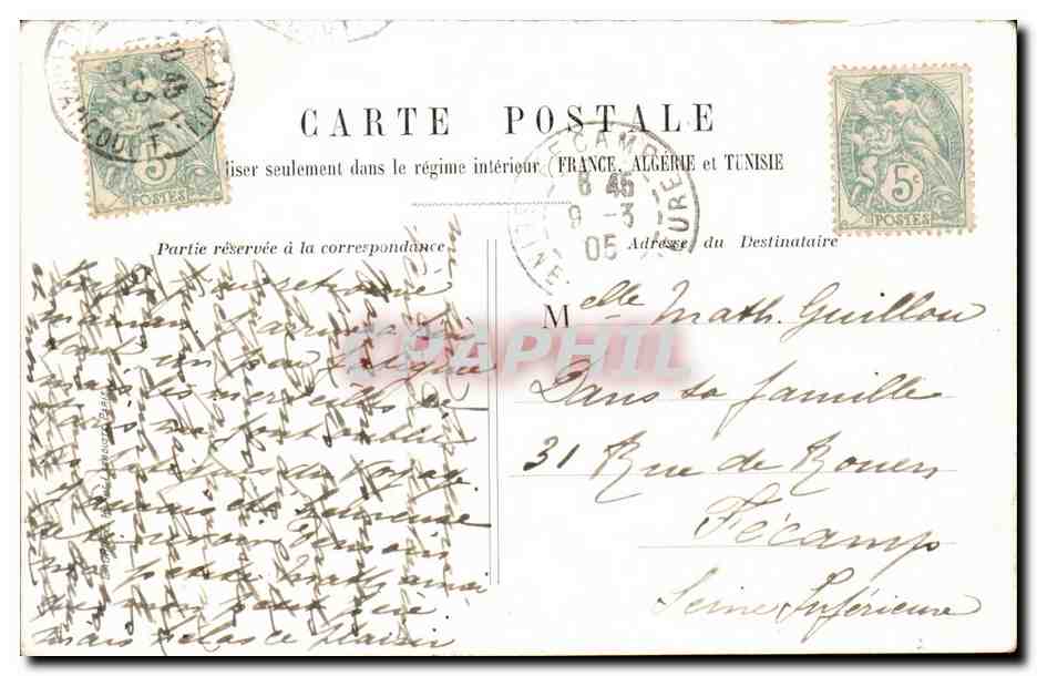 Paris - 8 - Gare Saint Lazare CPA  — Verso