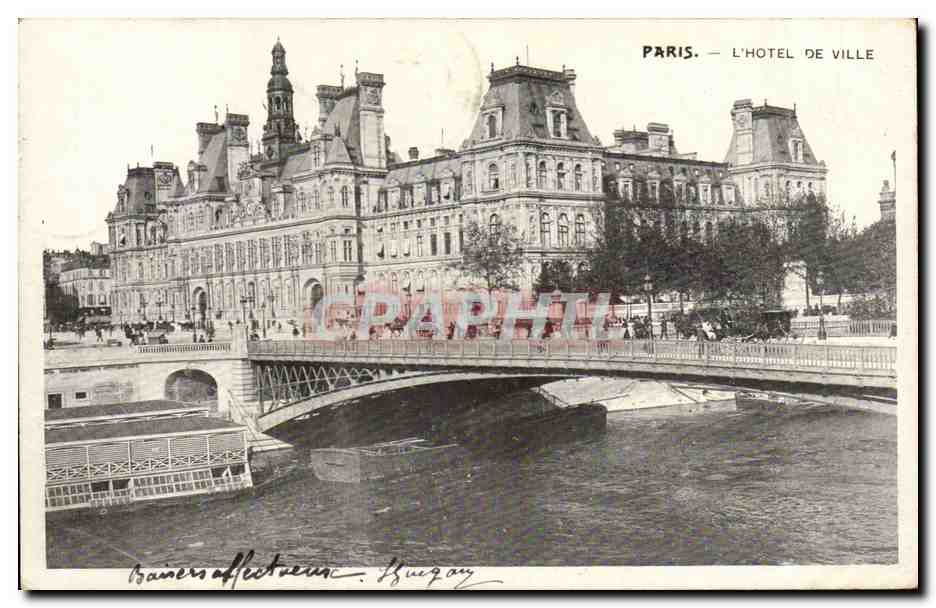 Paris - 4 - L'Hotel de Ville CPA 